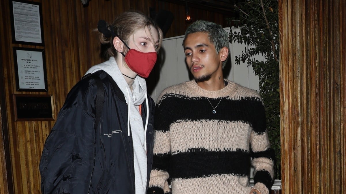 Hunter Schafer and Dominic Fike were spotted holding hands while leaving a restaurant