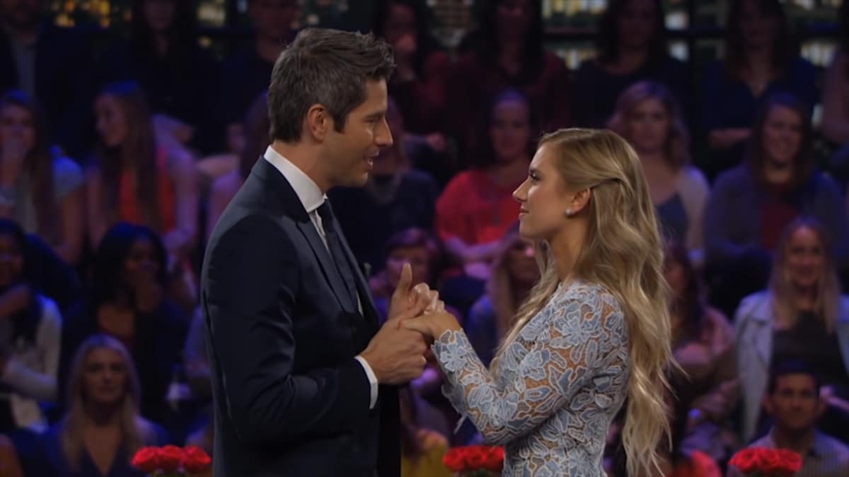 Lauran and Arie share an intimate moment with Bachelor nation.