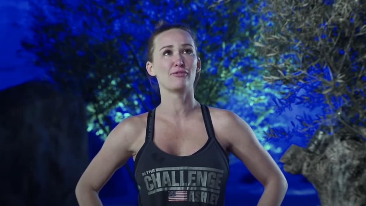 ashley mitchell during her elimination event for the challenge spies lies and allies