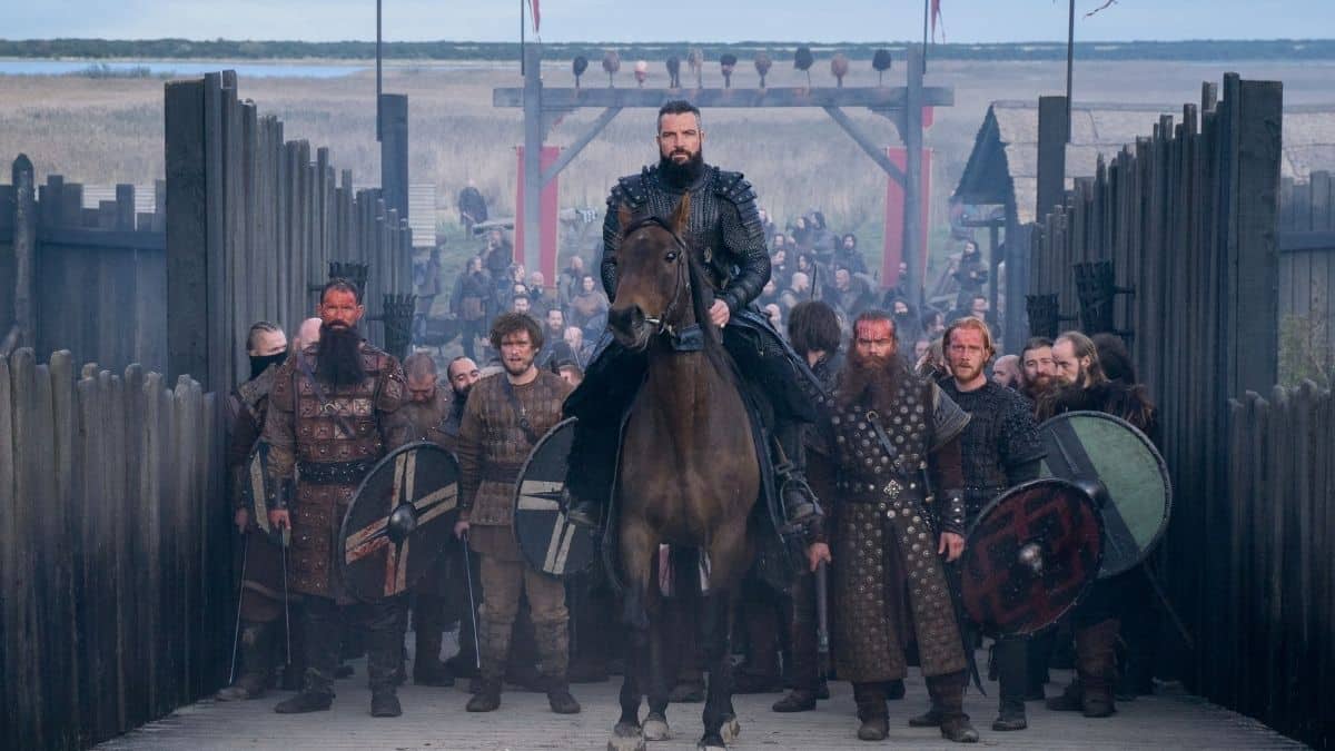 Bradley Freegard stars as King Canute, as seen in Episode 4 of Netflix's Vikings: Valhalla Season 1