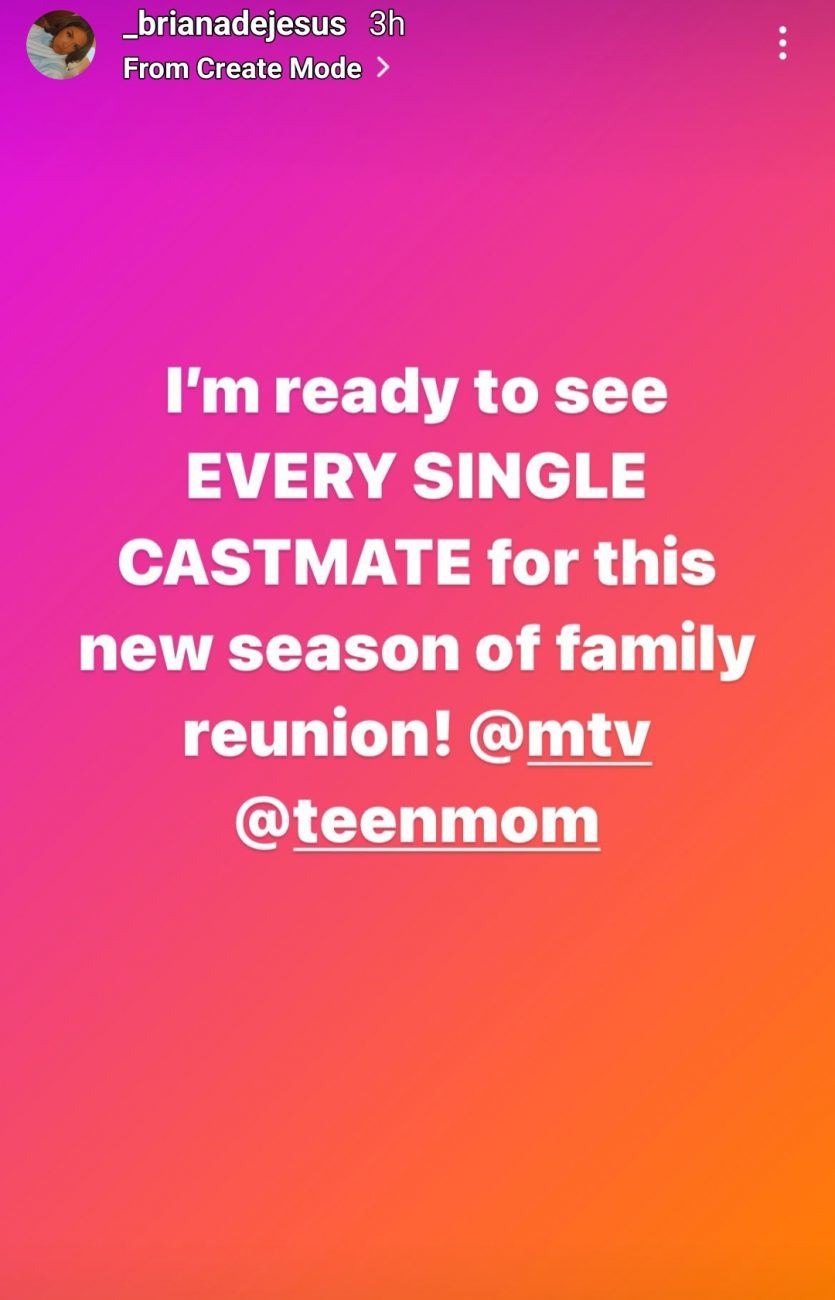 briana dejesus wants to see every single castmate on season 2 of tmfr