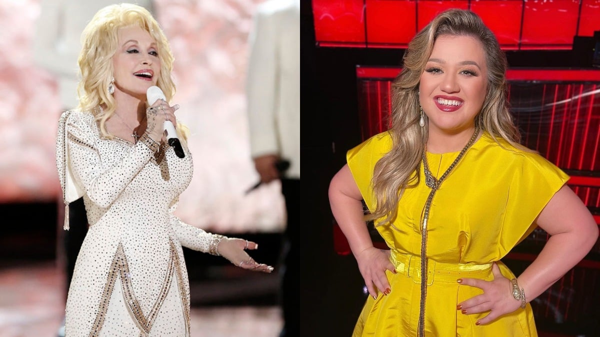 Dolly Parton and Kelly Clarkson on The Voice