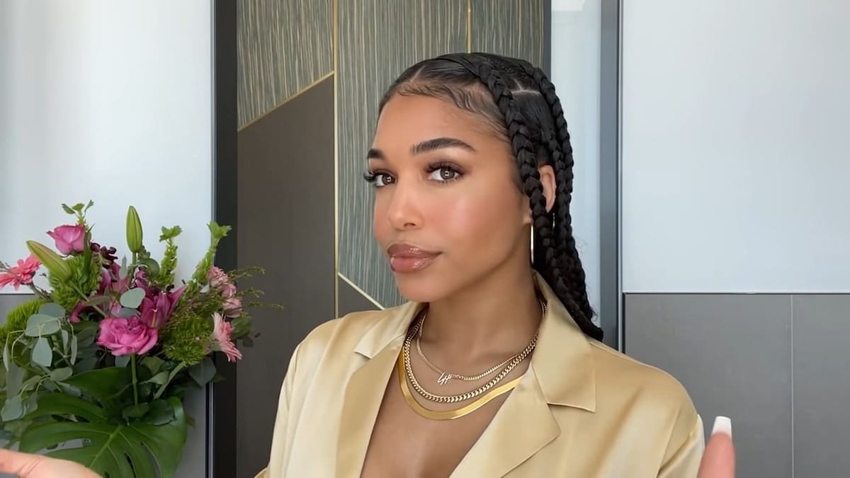 Lori Harvey showing her makeup routine for Vogue