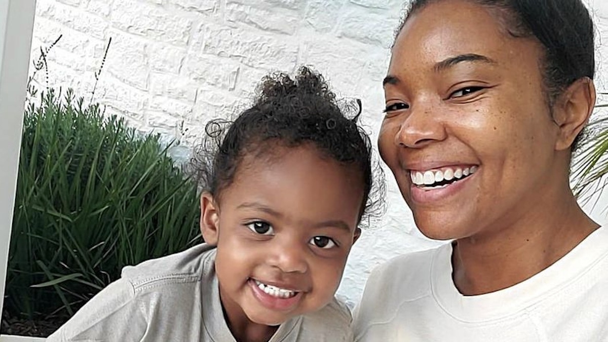 Gabrielle Union with her daughter Kaavia James