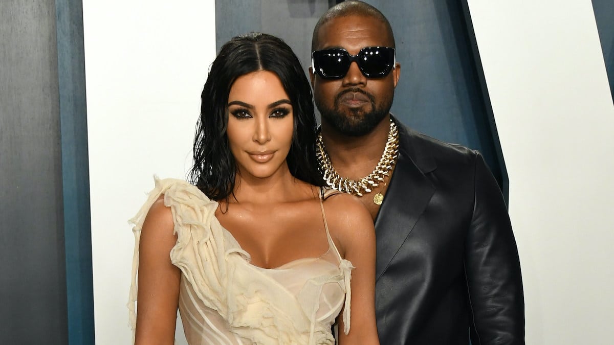 Kanye West and Kim Kardashian at Oscars Party