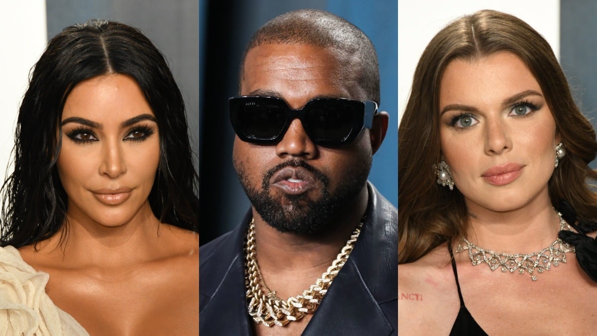 Kim Kardashian, Kanye West and Julia Fox