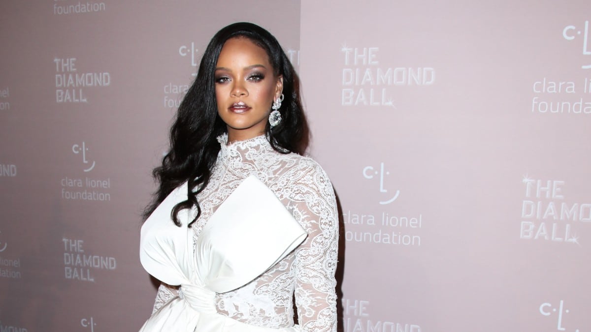 Singer Rihanna (Robyn Rihanna Fenty) wearing an Alexis Mabille Couture outfit and Chopard jewelry arrives at Rihanna's 4th Annual Diamond Ball Benefitting The Clara Lionel Foundation held at Cipriani Wall Street on September 13, 2018 in Manhattan