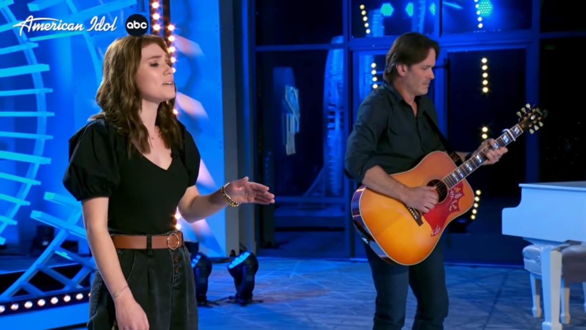 Cadence Baker on American Idol with her dad