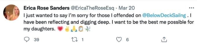 Erica Rose apologizes to Below Deck Sailing Yacht fans