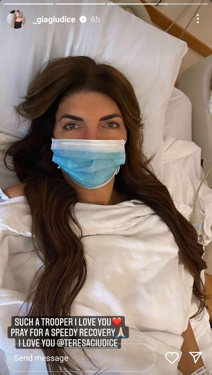Teresa Giudice in the hospital.