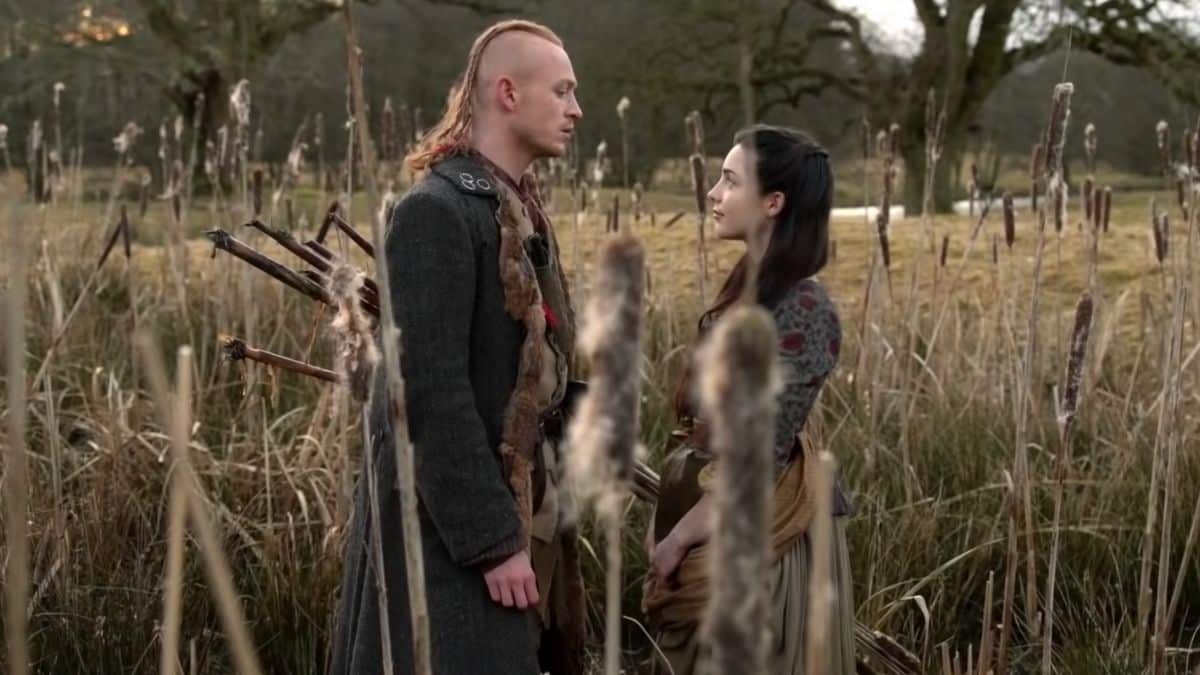 John Bell as Young Ian and Jessica Reynolds as Malva Christie, as seen in Episode 3 of Starz's Outlander Season 6