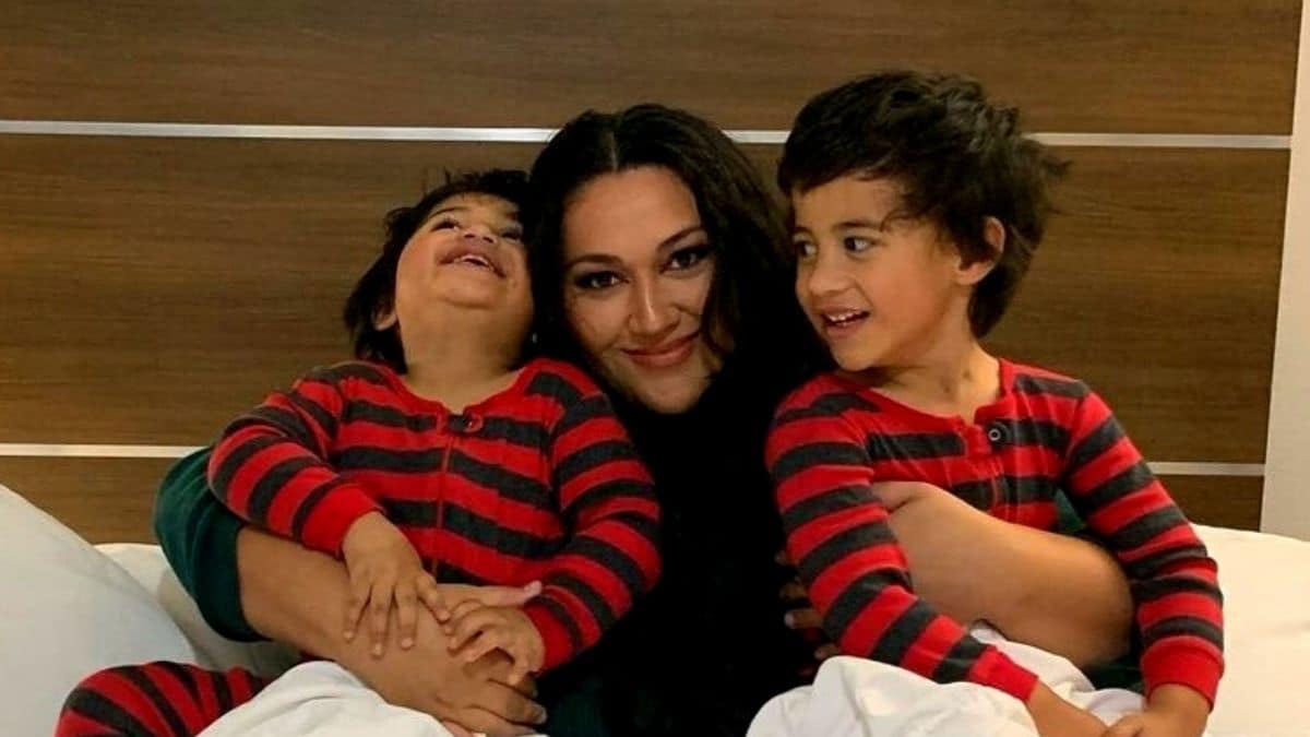 90 Day Fiance star Kalani Faagata and her sons Oliver and Kennedy
