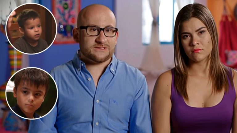Mike Berk and Ximena Morales and her children Juan David and Harold Steven of 90 Day Fiance: Before the 90 Days