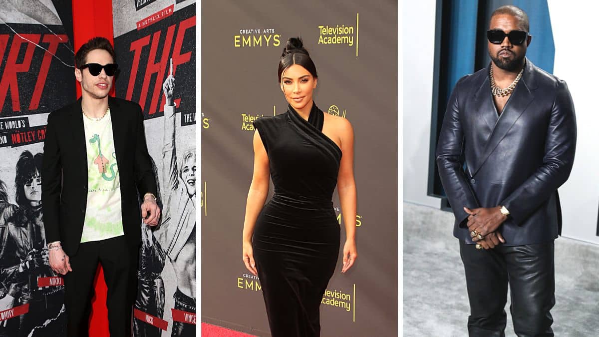 Pete Davidson, Kim Kardashian, and Kanye West
