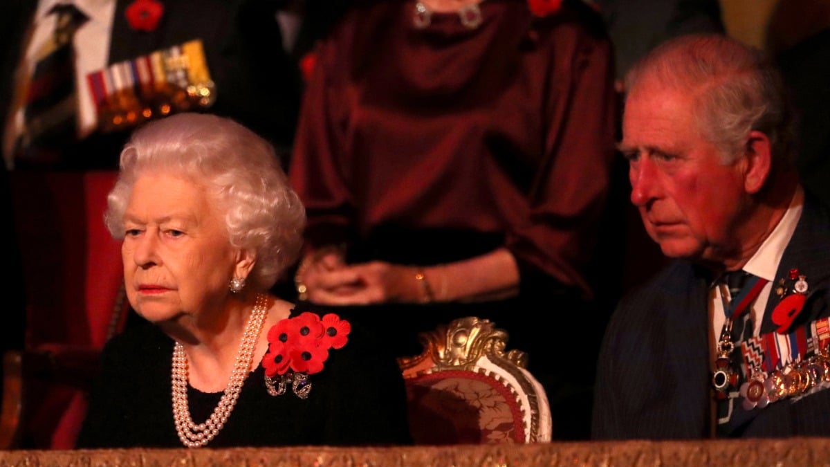 Prince Charles and Queen Elizabeth at an event