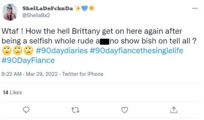 Tweet about Brittany Banks