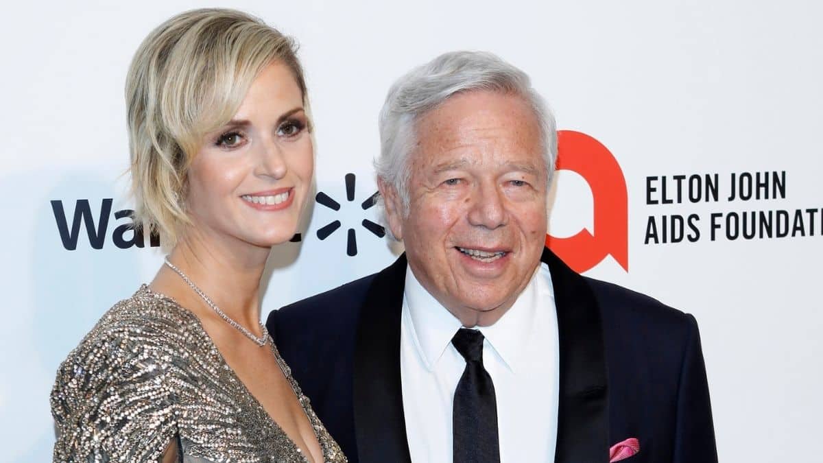 Dana Blumberg and Robert Kraft at the 28th Elton John AIDS Foundation Viewing Party in West Hollywood in 2020.
