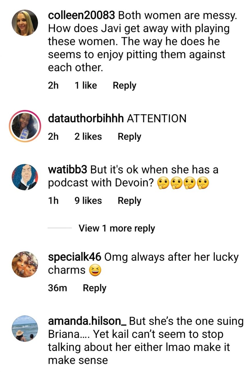 teen mom 2 fans discussed kail leaking briana and javi's text on IG