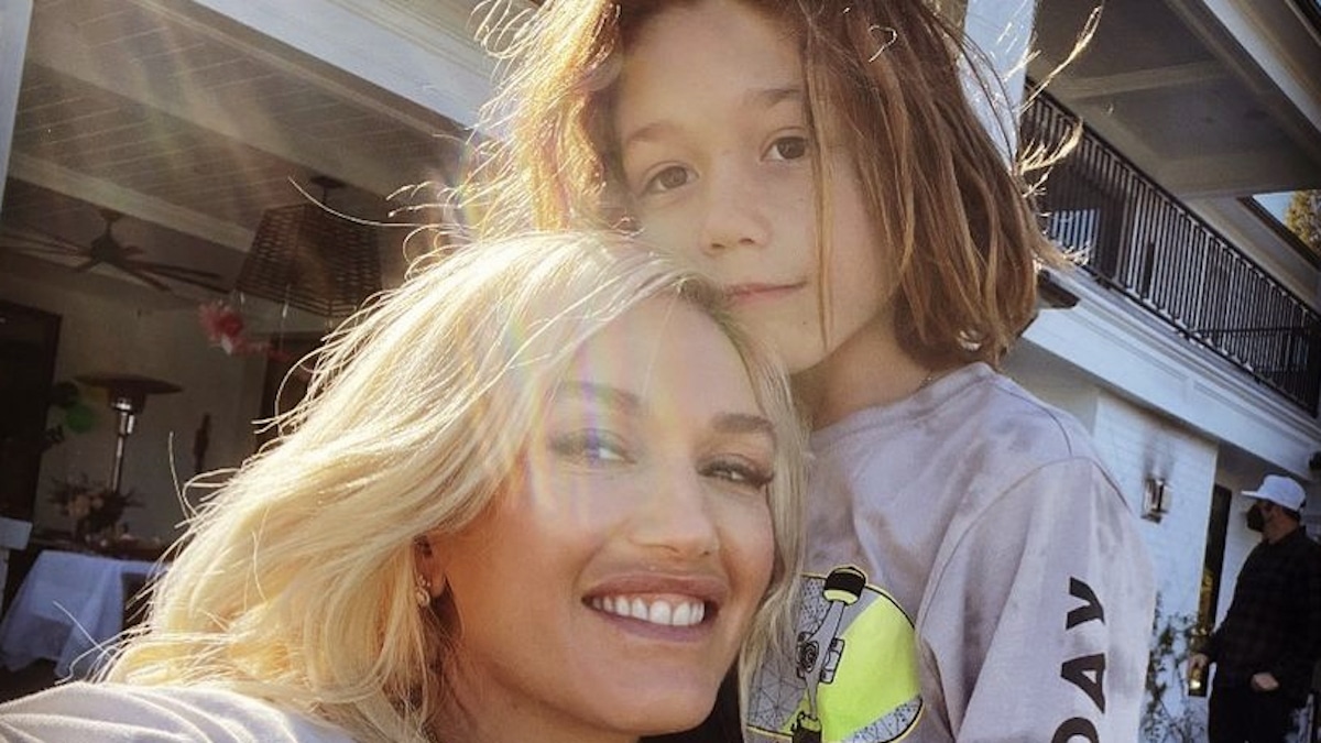 Gwen Stefani and her son Apollo