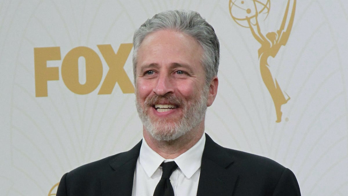 jon stewart at 67th Annual Primetime Emmy Awards Press Room