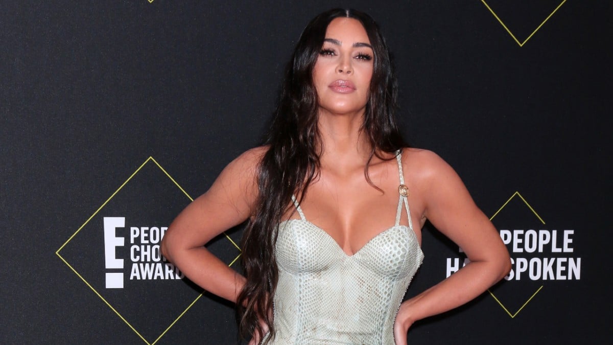 Kim Kardashian at the 2019 People's Choice Awards at Barker Hanger on November 10, 2019