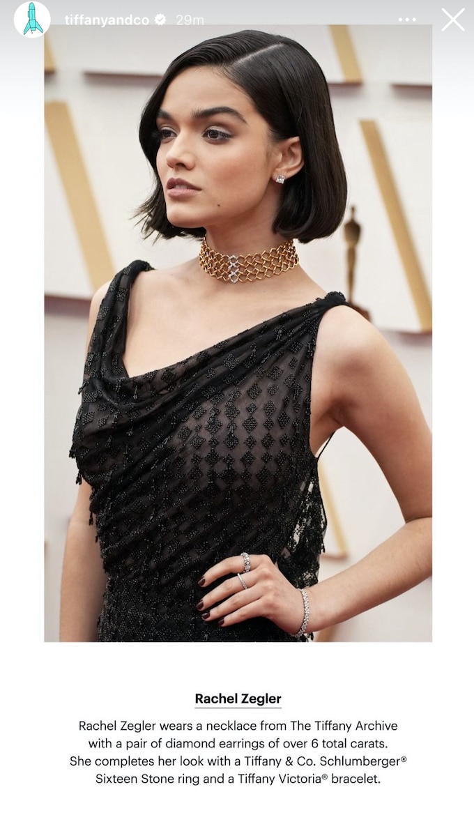 Rachel Zegler in Tiffany & Co. accessories