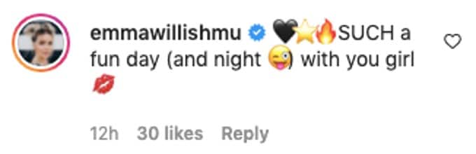 Emma Willis' comment 