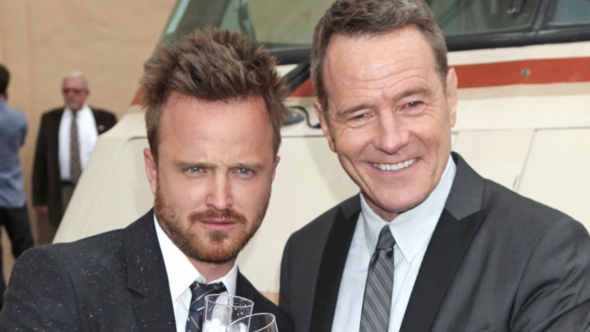 Aaron Paul and Bryan Cranston on the red carpet