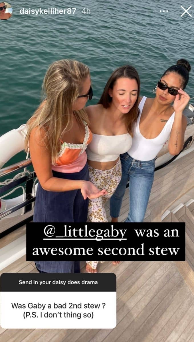 Daisy's Instagram story 