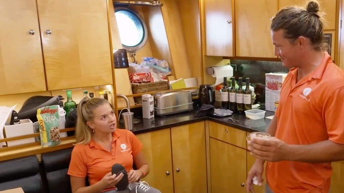 below Deck Sailing Yacht's Daisy Kelliher talks Gary King fight over coffee.