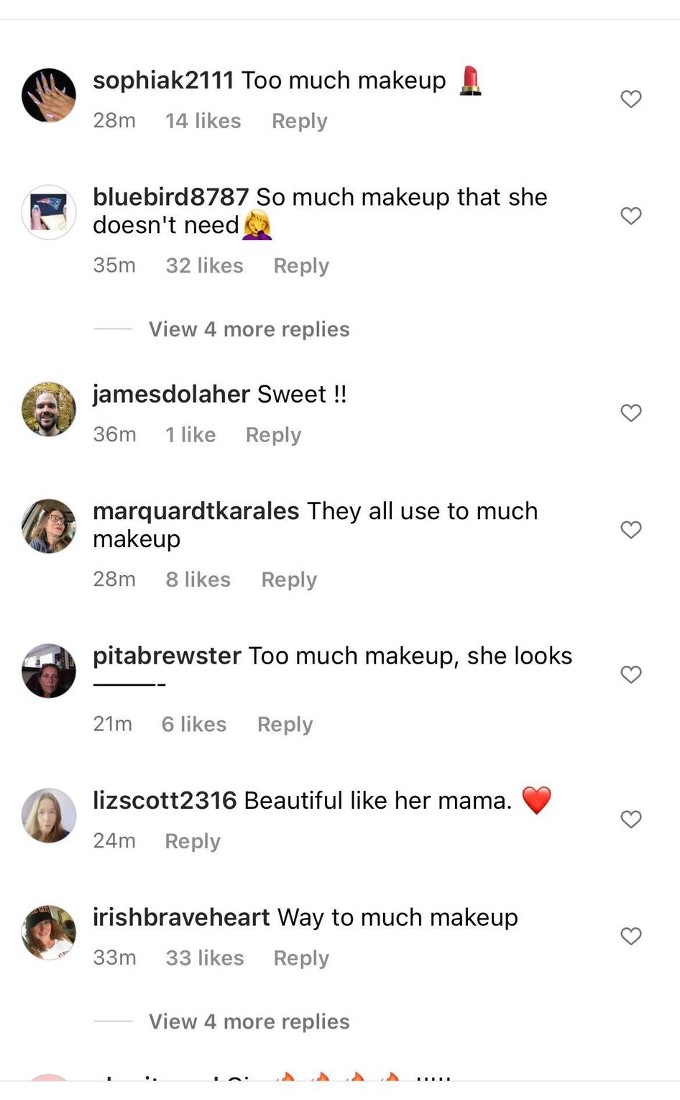 Gia makeup comments.