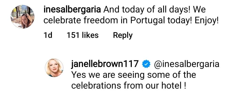 janelle brown saw some of portugal's celebrations for freedom day