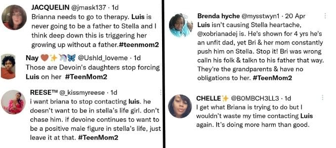 teen mom 2 viewers think briana dejesus needs to stop contacting luis to be a part of stella's life