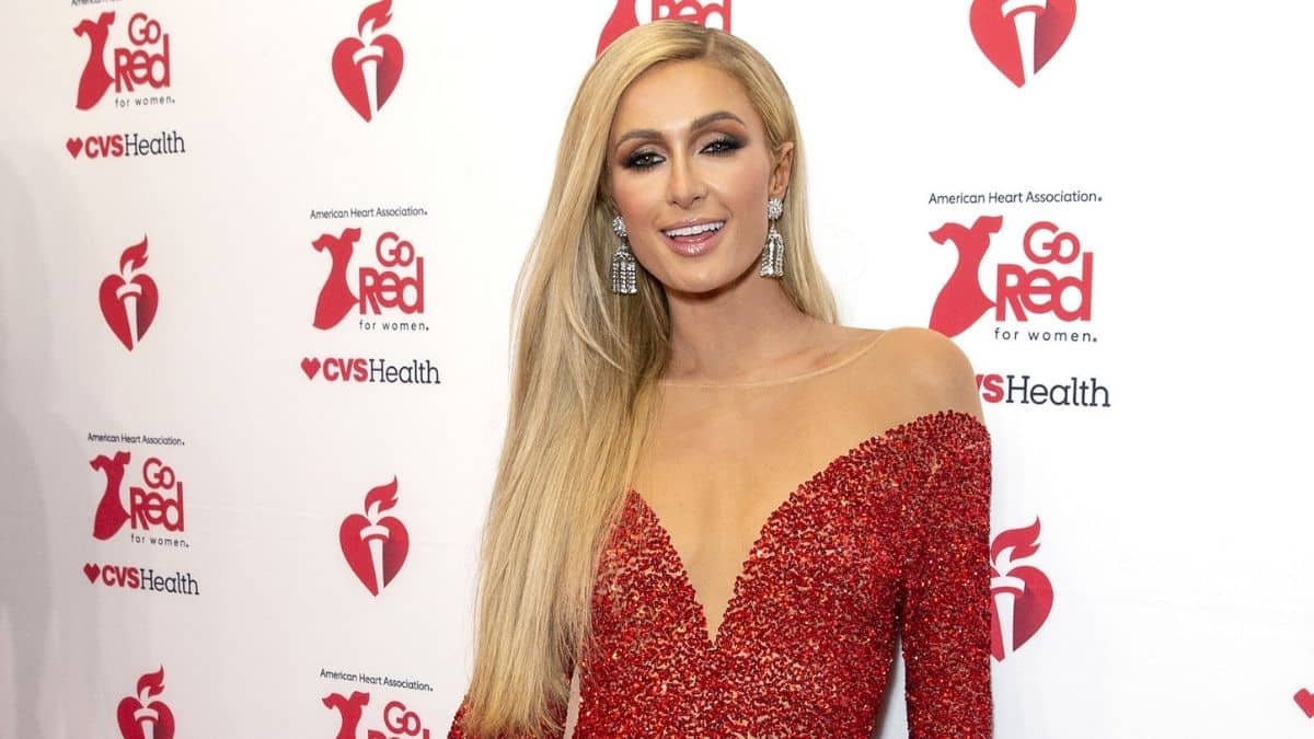 Paris Hilton at the American Heart Associations Go Red for Women Red Dress Collection 2020