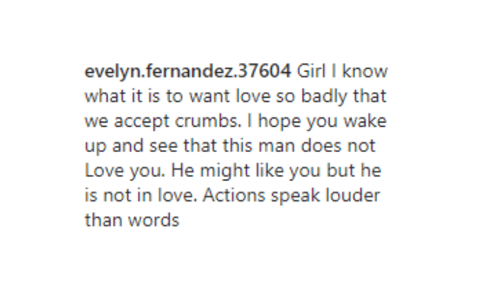 Fans let Kimberly know that actions speak louder than words. 