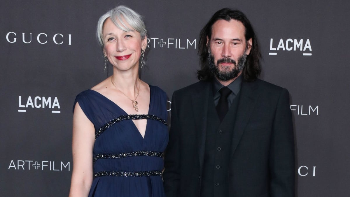 Alexandra Grant and Keanu Reeves arrive at the 2019 LACMA Art + Film Gala held at the Los Angeles County Museum of Art on November 2, 2019