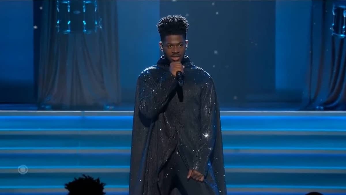 Lil Nas X performing at the Grammys