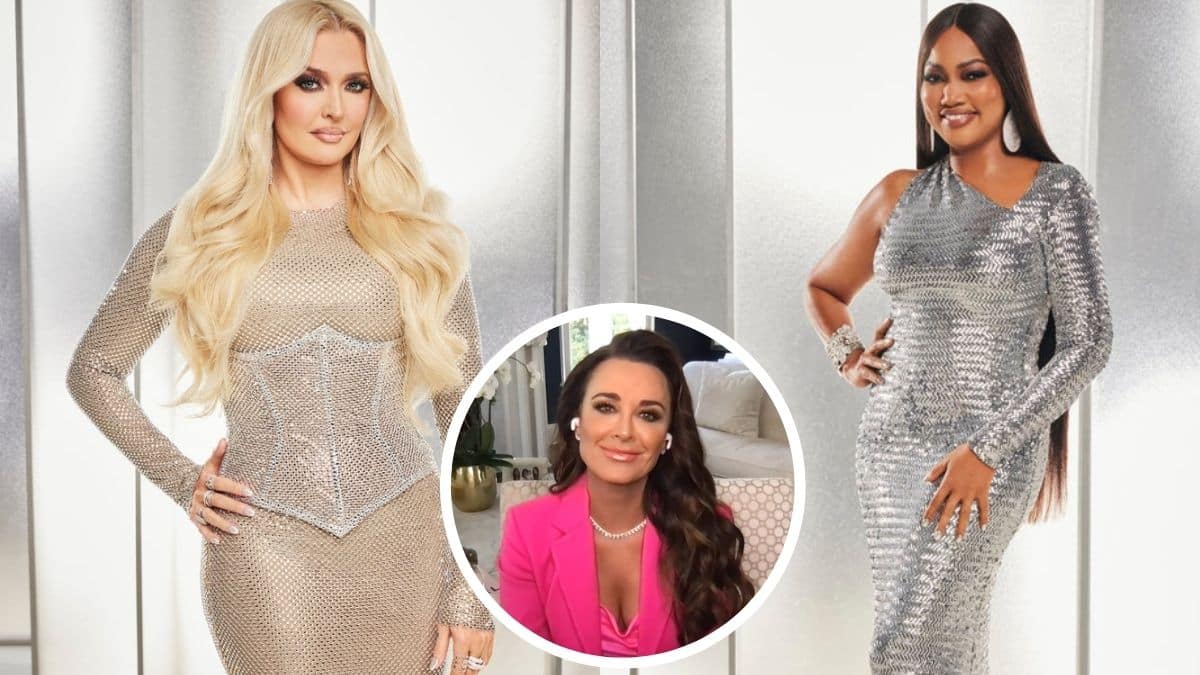 RHOBH star Kyle Richards says Erika Jayne's move to toss Garcelle Beauvais book was ballsy.