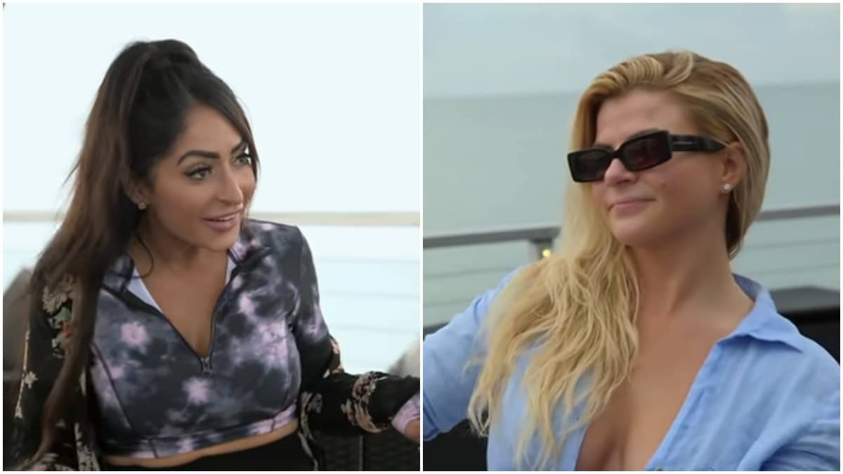 Angelina Pivarnick and Lauren Sorrentino on Jersey Shore Family Vacation.