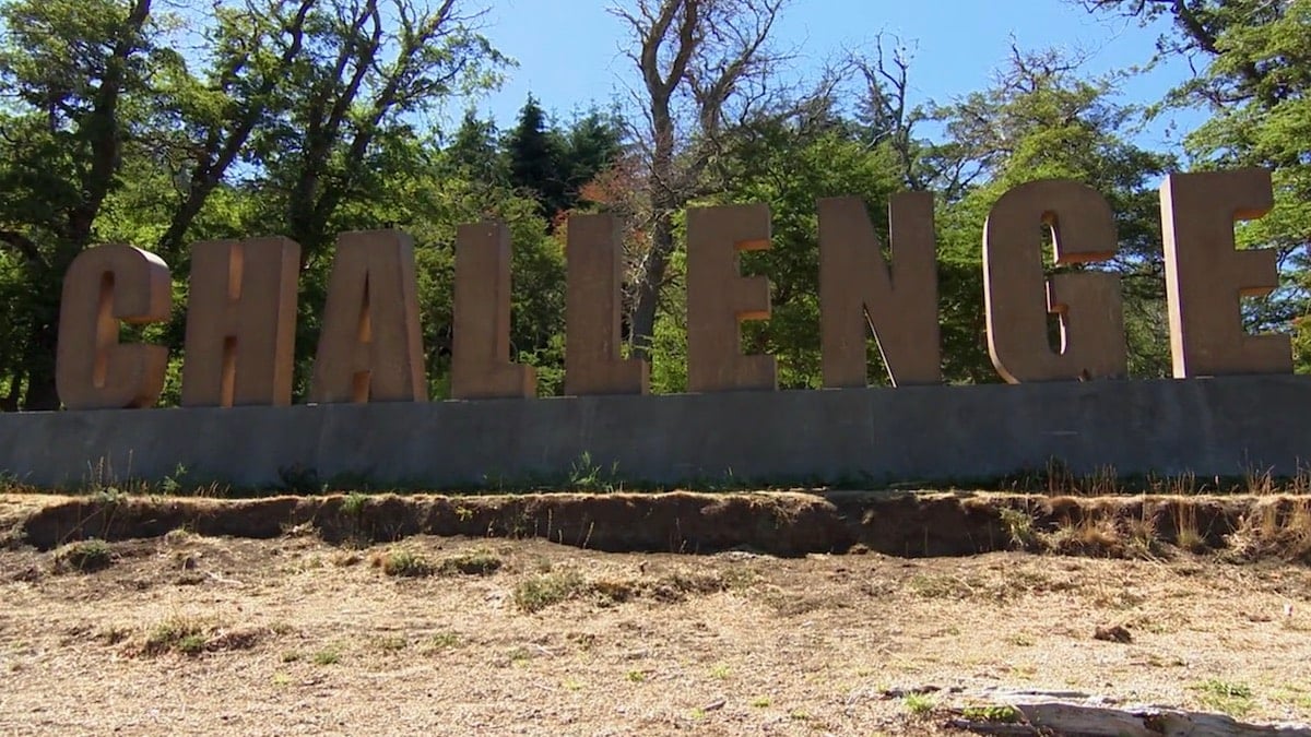 the challenge sign on location