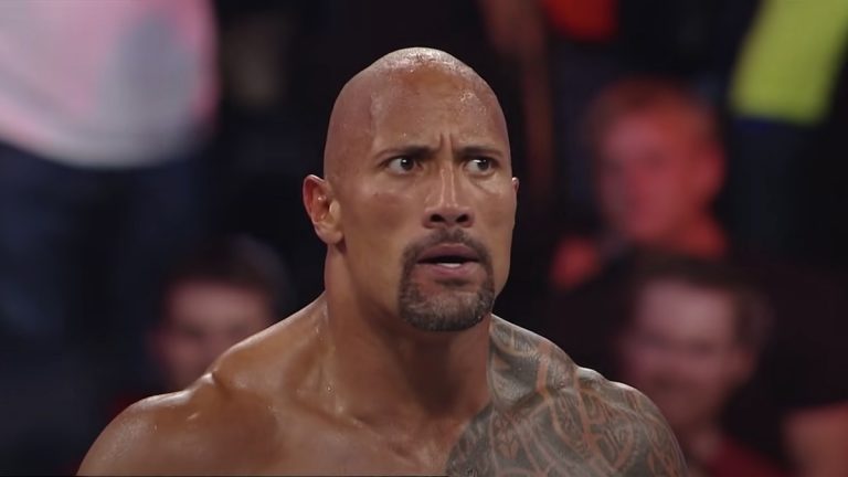 dwayne the rock johnson appears at wwe event