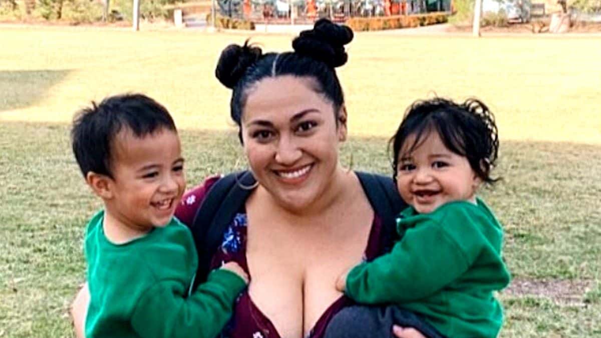 90 Day Fiance star Kalani Faagata and her sons Oliver and Kennedy