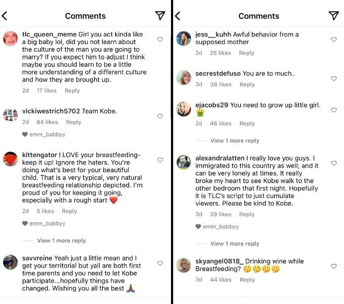 Instagram comments on Emily Bieberly's post