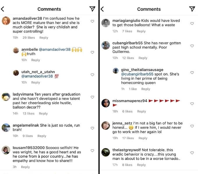 Instagram comments about Kara Bass