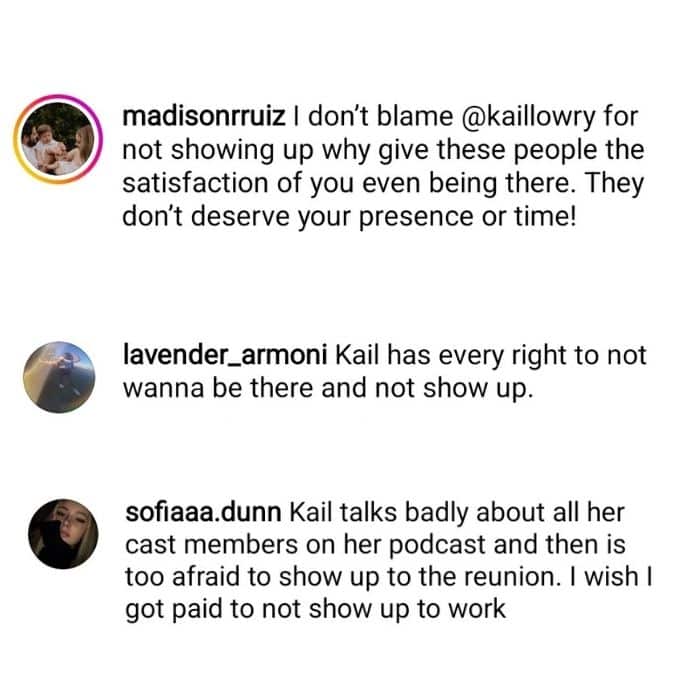 teen mom 2 viewers commented on kail lowry choosing to skip filming the reunion in person