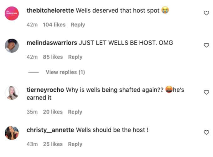 Fans are upset that Wells Adams is not the host for BIP.