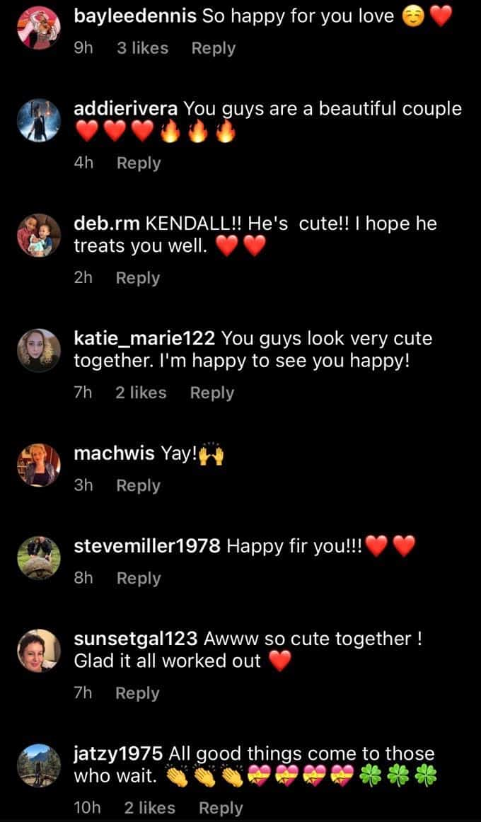 Kendall Long's comment section