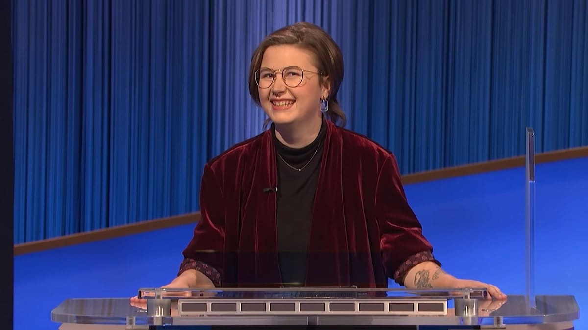 Mattea Roach during Final Jeopardy