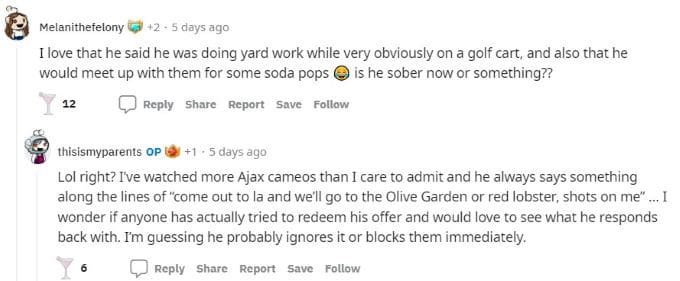 Screenshot of comments from post about Jax moving to Florida.