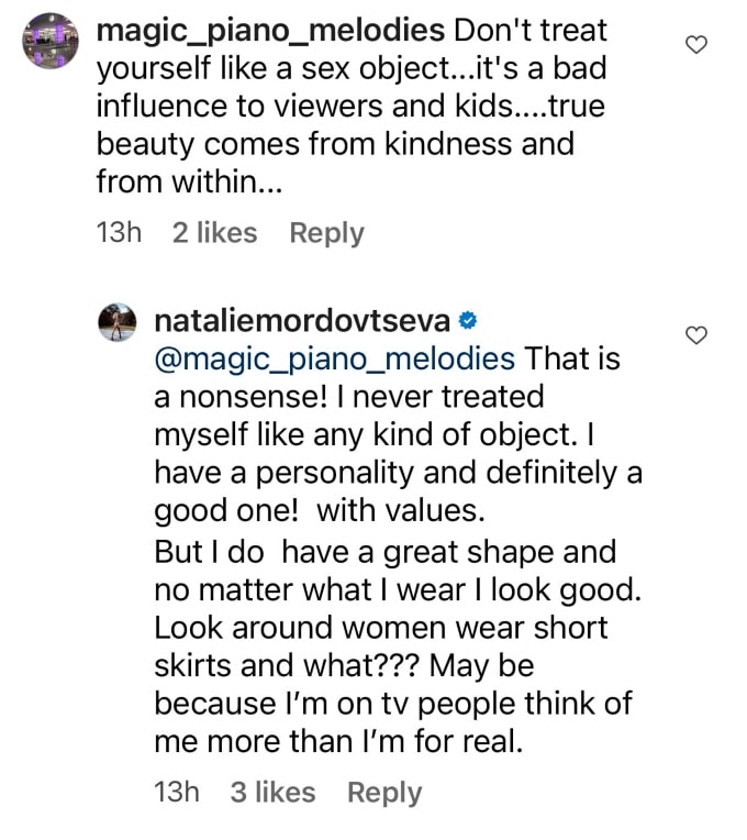 90 Day Fiance star Natalie Mordovtseva claps back at a critic.